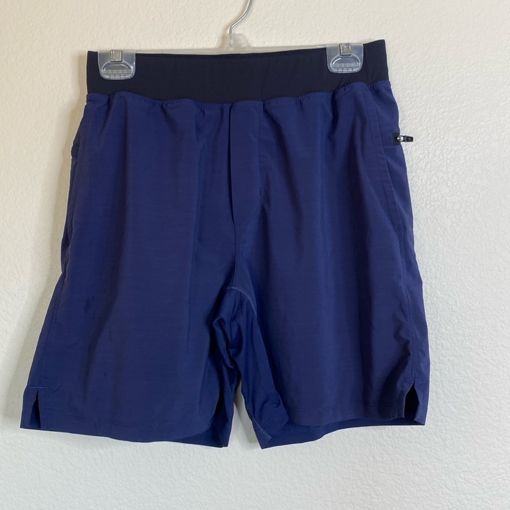 Fabletics shorts men’s medium blue black VGUC
